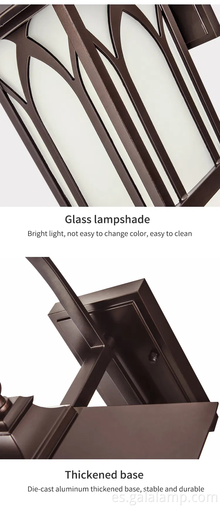 Elegantes luces de pared al aire libre impermeables para jardines modernos